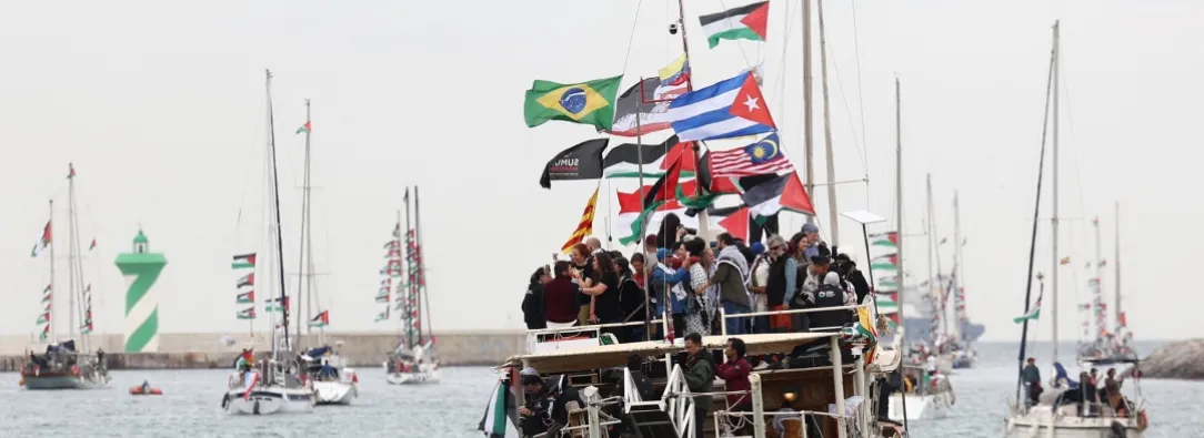 Flotilla rumbo a Gaza. / Foto: AFP.