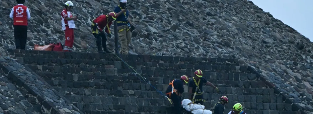 Tiroteo en Teotihuacán. / Foto: AFP. 