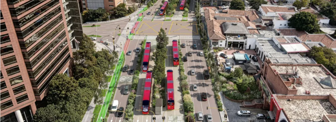 uno de los render del tramo tres del Transmilenio por la Séptima 