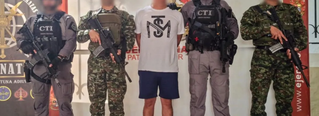 Captura de El Mono en atentado en Cajibío. / Foto: Ejército de Colombia.