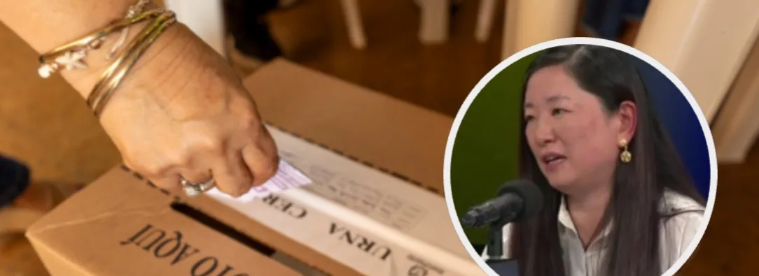 Hanwen Zhang sobre el voto y las encuestas. / Fotos: Registraduría e Inravisión.