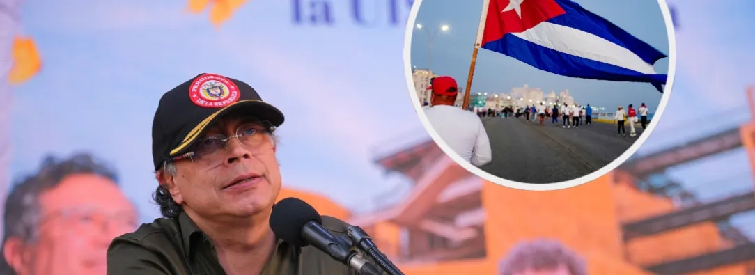 Petro sobre ayuda humanitaria a Cuba. / Fotos: Presidencia y AFP.