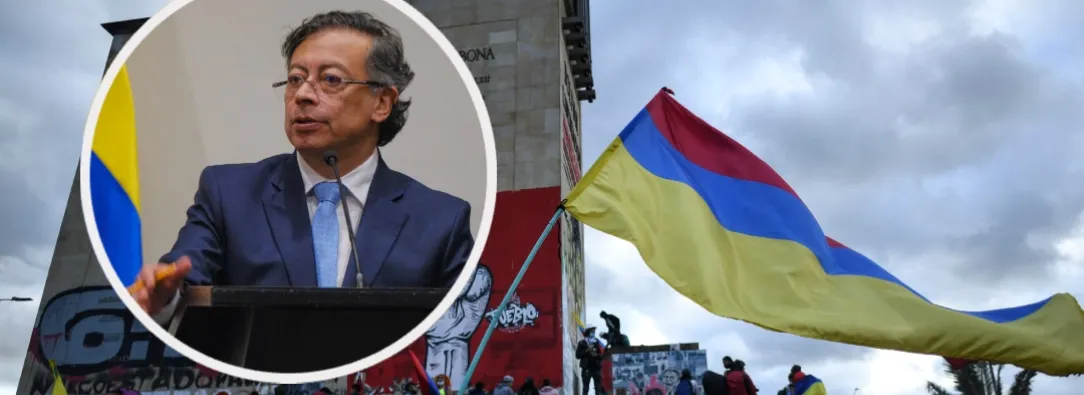 Petro sobre el estallido social. / Fotos: AFP y Presidencia.