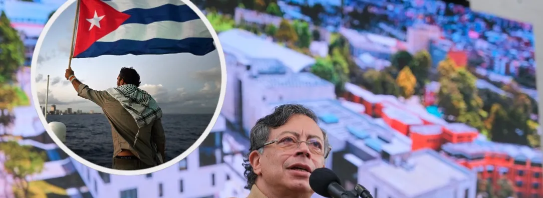 Petro sobre amenaza de invasión a Cuba. / Fotos: Presidencia y AFP.