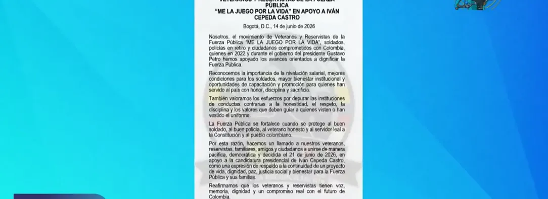 Veteranos y reservistas se unen a la campaña de Iván Cepeda