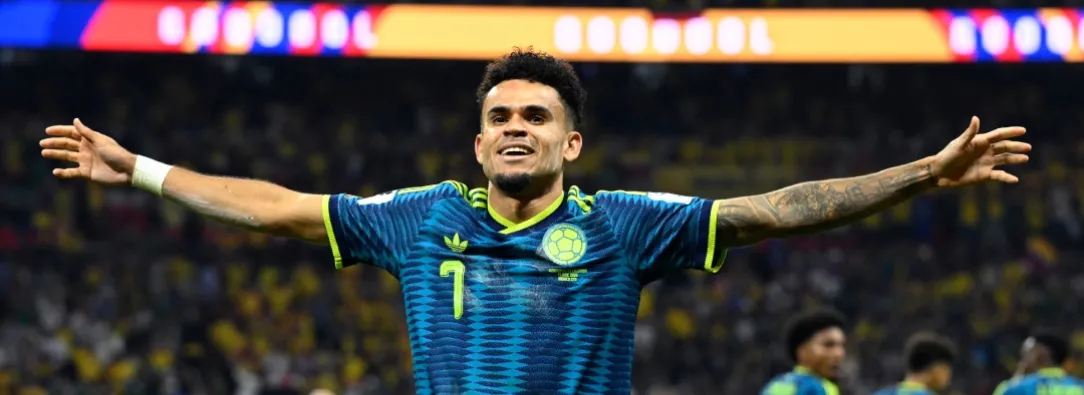 Luis Díaz en el Mundial. / Foto: AFP.