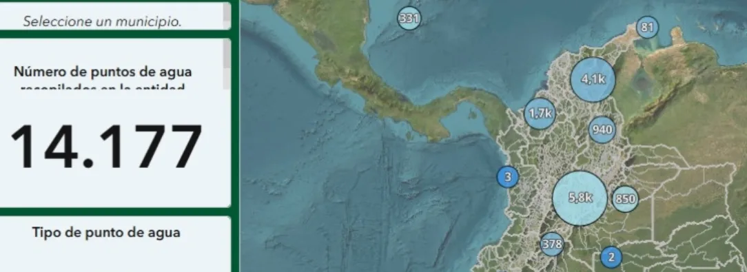 Mapa de aguas subterráneas. / Foto: SGC.