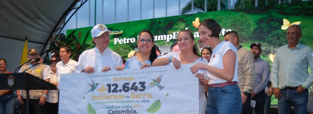 Denuncia de beneficiarios de la reforma agraria. / Foto: Presidencia.