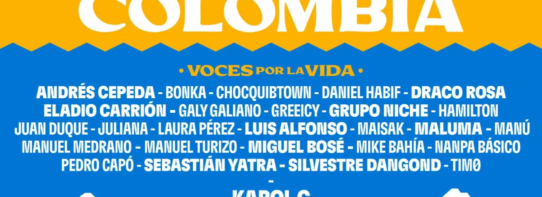 Así será el concierto gratuito para apoyar a las víctimas del terremoto en Colombia