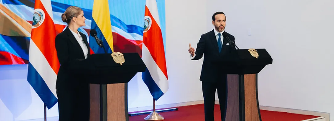 Colombia y Costa Rica fortalecen cooperación en seguridad, inteligencia y lucha antidrogas
