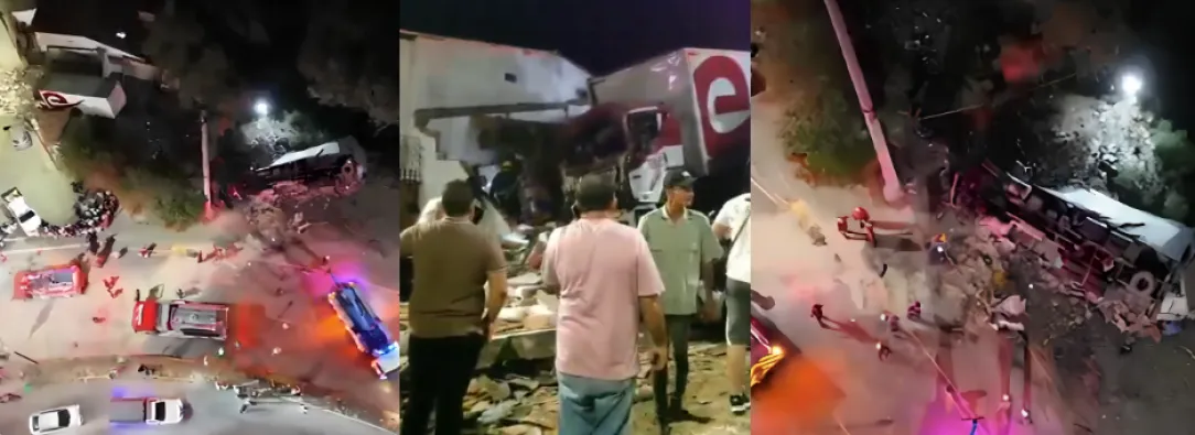 Dos muertos y ocho heridos en accidente de una tractomula en Girón