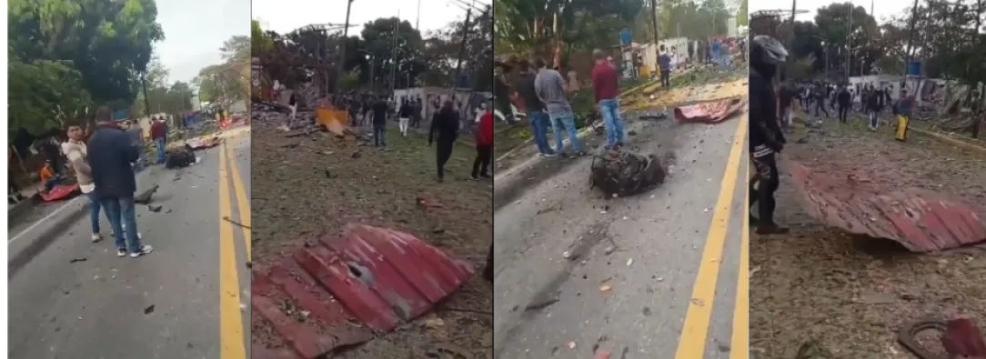 Atentado con carro bomba en la vía Panamericana deja tres personas heridas en el Cauca