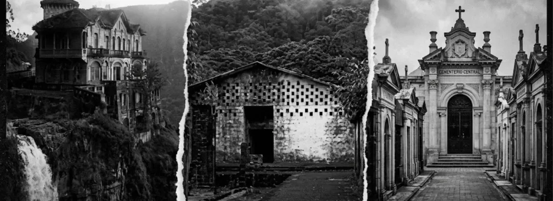 Vista patrimonial de los lugares misteriosos de Colombia con enfoque en la arquitectura histórica y preservación del territorio.