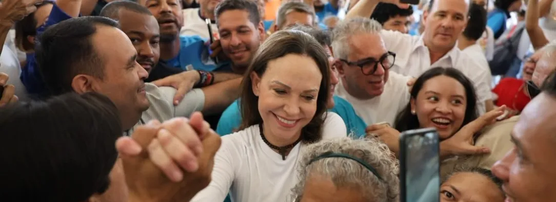 María Corina Machado regresó a Venezuela este domingo