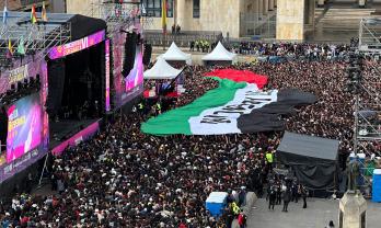 Bandera Palestina, concierto de la Esperanza