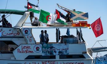 Flotilla en vía a Franja de Gaza. / Foto: AFP.