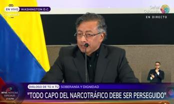 Petro en conferencia de prensa.