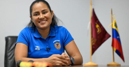 La árbitra venezolana Migdalia Rodríguez