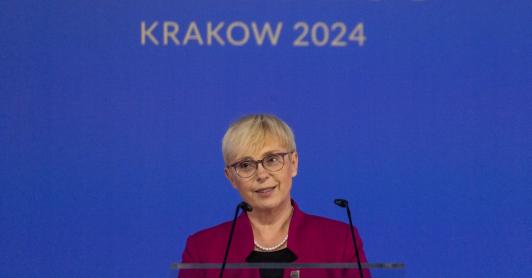Presidenta de Eslovenia.