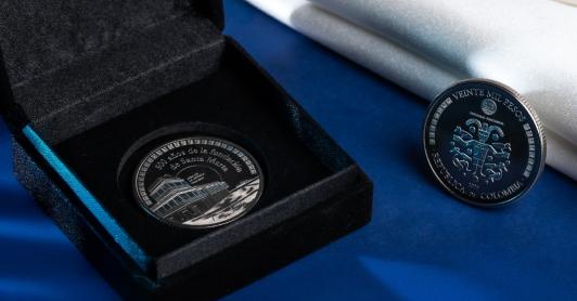 Moneda conmemorativa de 500 años de Santa Marta. / Foto: Banco de la República.