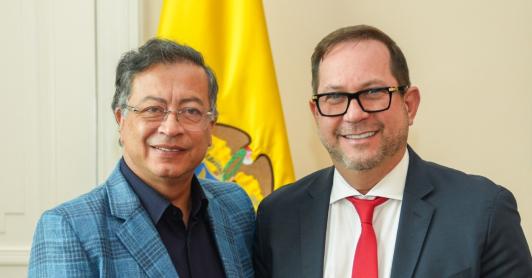 Reunión entre el Pdte. Petro y Lidio García. / Foto: Presidencia.