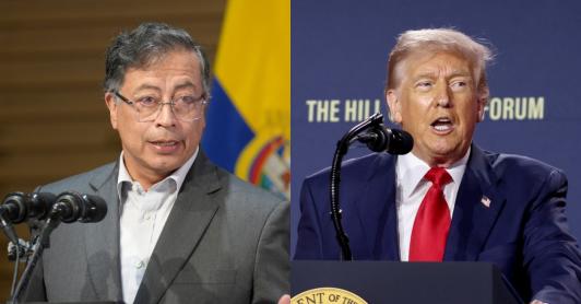 Petro sobre propuesta a Trump. / Fotos: AFP y Presidencia.