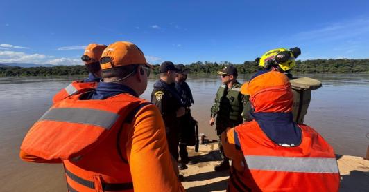 Búsqueda de militares en el Río Magdalena. / Foto: COL_EJERCITO.