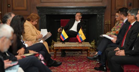 Reunión Bilateral entre el presidente Gustavo Petro y la Vicepresidenta de la República del Ecuador, Maria José Pinto
