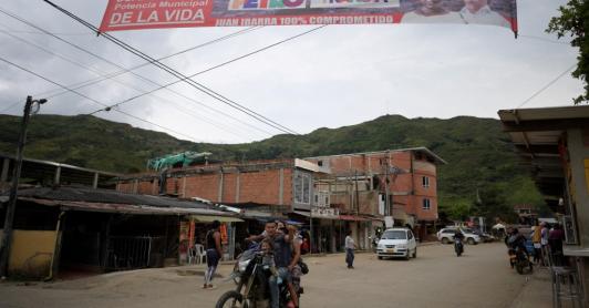 Publicidad del Pacto Histórico en Suárez, Cauca.