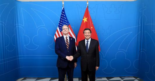 Negociadores de Estados Unidos y China.