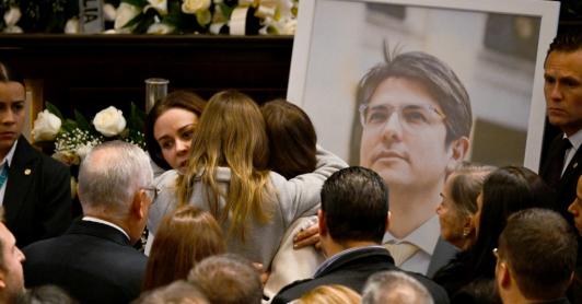 Honras fúnebres a Miguel Uribe Turbay.