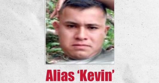 Segundo cabecilla de la columna Carlos Patiño, alias Kevin
