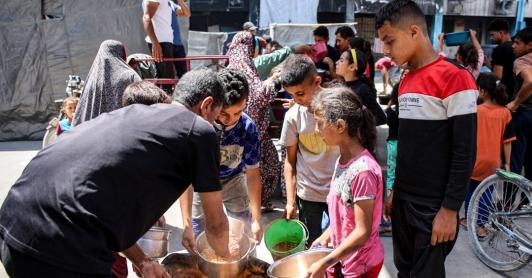 Hambruna en Gaza. / Foto: AFP.