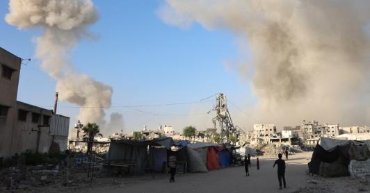 Bombardeos para evacuación en Gaza. / Foto: AFP.