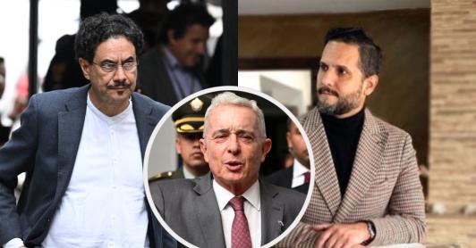 Carta de Cepeda y abogado Del Río sobre Uribe. / Fotos: AFP y X Del Río Malo.