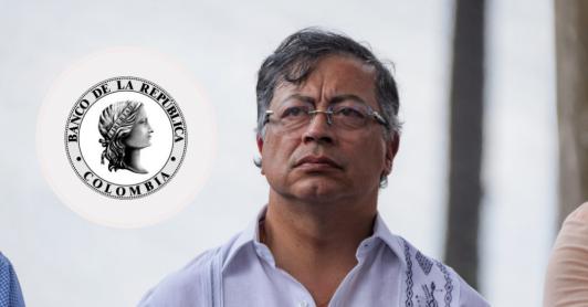 Petro cuestiona al Banco de la República. / Fotos: Presidencia y Banrep.