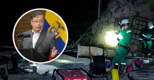 Presidente Petro sobre índices del carbón. / Fotos: Presidencia y ANM.