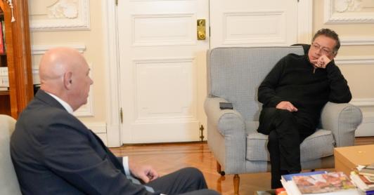 Reunión entre Petro y McNamara. / Foto: Presidencia.