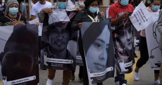 Marcha contra el asesinato de firmantes de paz.
