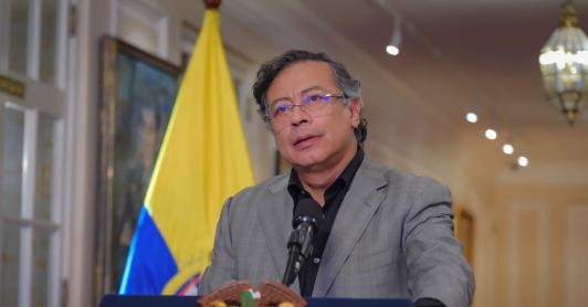 Presidente Petro durante la alocución presidencial del 14 de septiembre