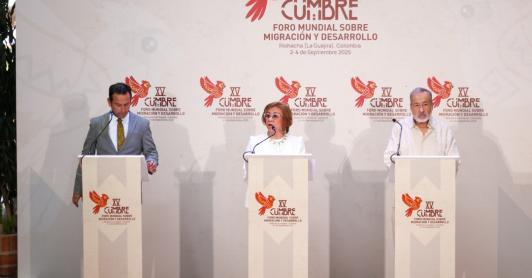 Foro de Migración en La Guajira. / Foto: Cancillería.