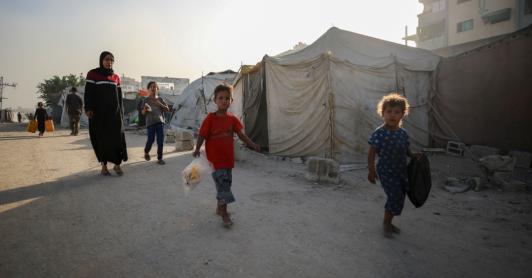 Niños en Gaza. / Foto: AFP.