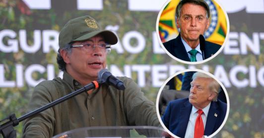 Petro sobre tensiones de Brasil y EE.UU. / Fotos: Presidencia y AFP.