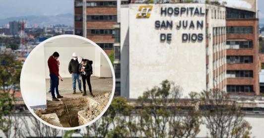 Reparación al San Juan de Dios. / Fotos: Mincultura y X Gustavo Petro.