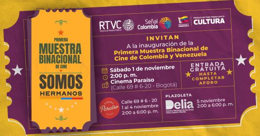 Invitación para la muestra audiovisual ¡Somos Hermanos!