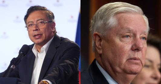 Petro le responde a senador de EE.UU. / Fotos: Presidencia y AFP.