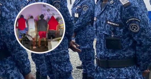 Sospechosos de asesinato de guardia del Inpec. / Foto: Captura de video.