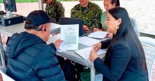 Registro de militares. / Foto: Comando General de las Fuerzas Militares.