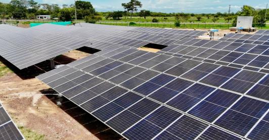 Páneles solares.