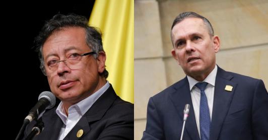 Petro señala a Efraín Cepeda. / Fotos: Presidencia y Senado.